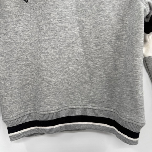 Zara Kids Size 7 Gray Black Color Block‎ Hoodie Jacket Varsity Style - Picture 9 of 10
